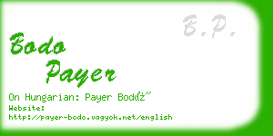 bodo payer business card
